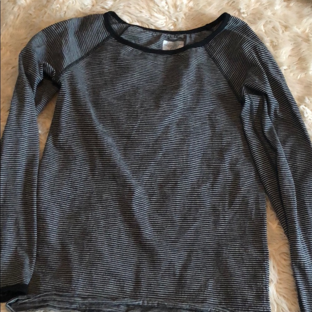 Athleta long sleeve striped dri fit